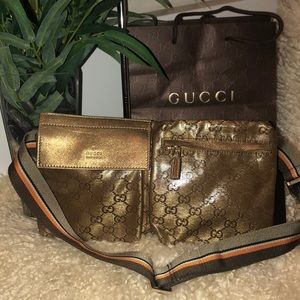 GUCCI GOLD CRYSTAL BUMBAG